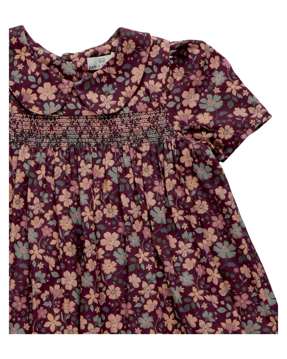 Early Sunday Erika Dress - Garden Flowers Plum