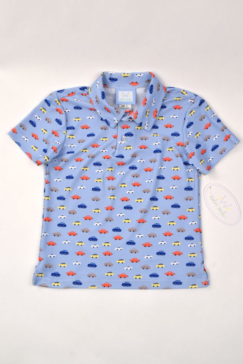 Funtasia Too Boys Cars Short Sleeve Polo