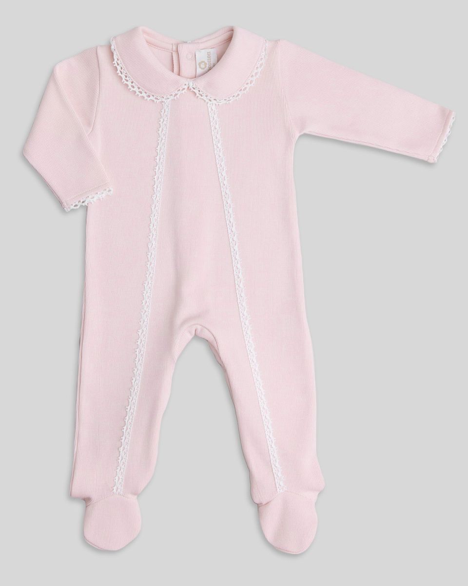 Miocotton Milen Footie - Special Knit Pink