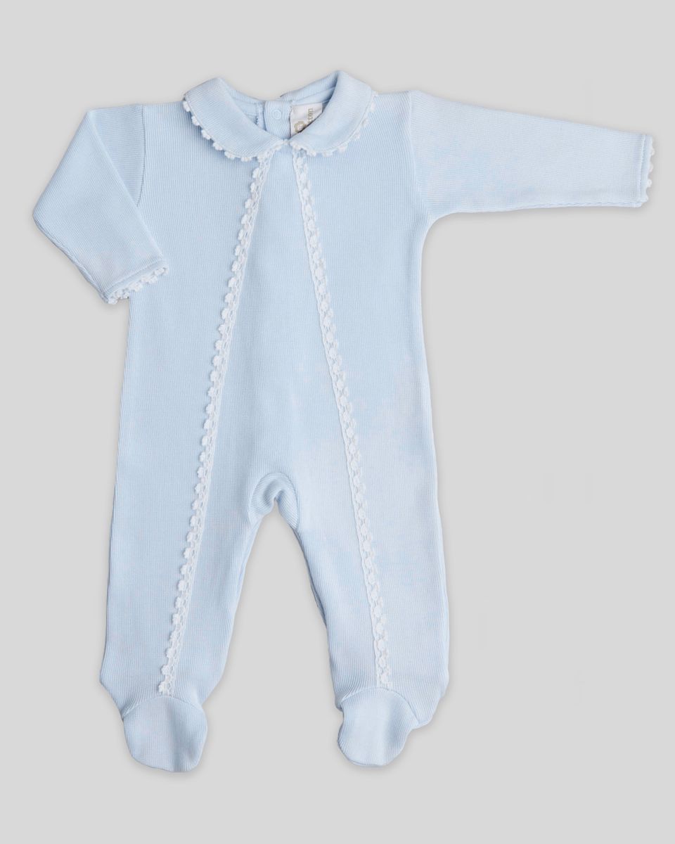 Miocotton Milen Footie - Special Knit Blue