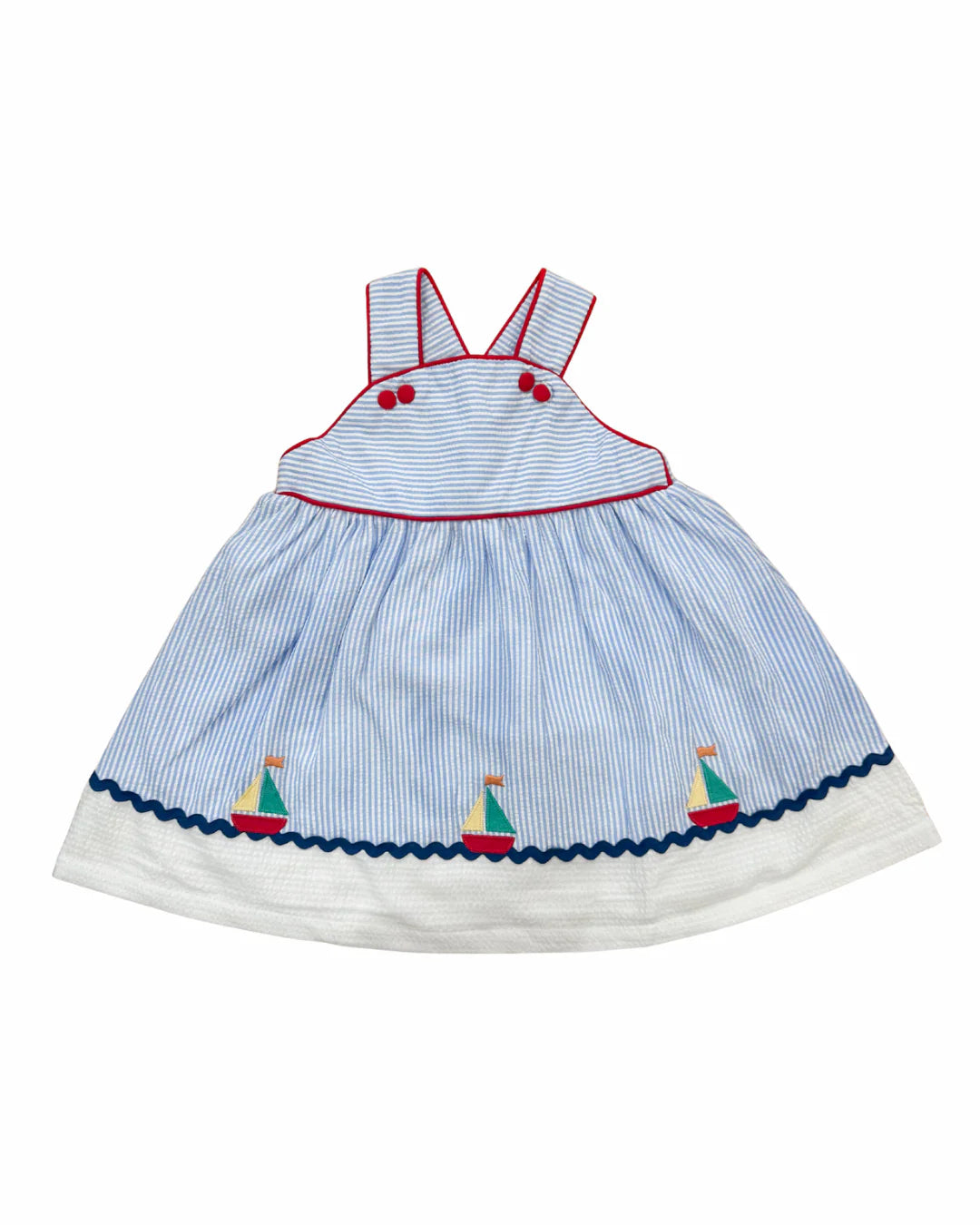 Banana Split Sailboat Applique Sundress