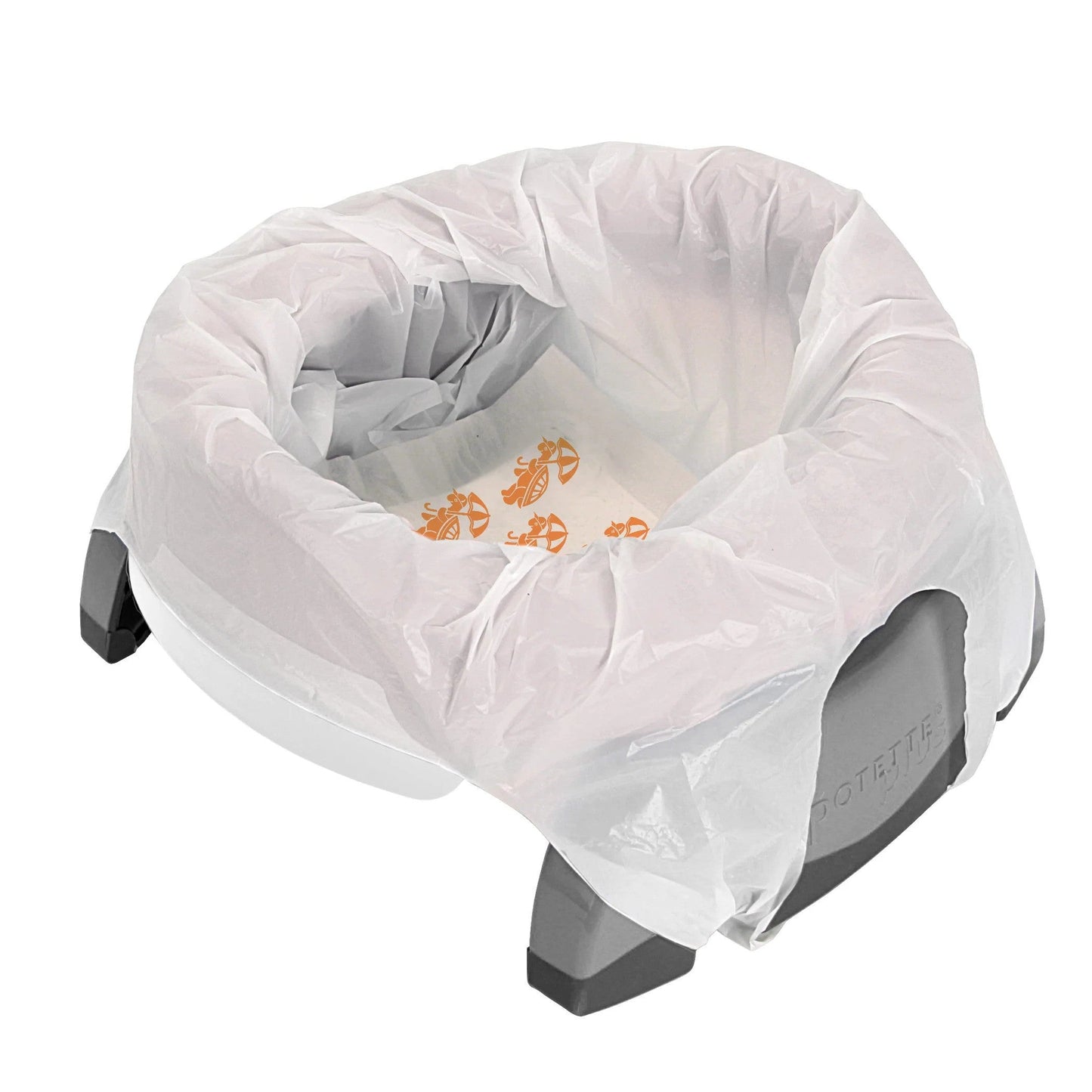 2 IN 1 Potette Plus White w/Gray Legs