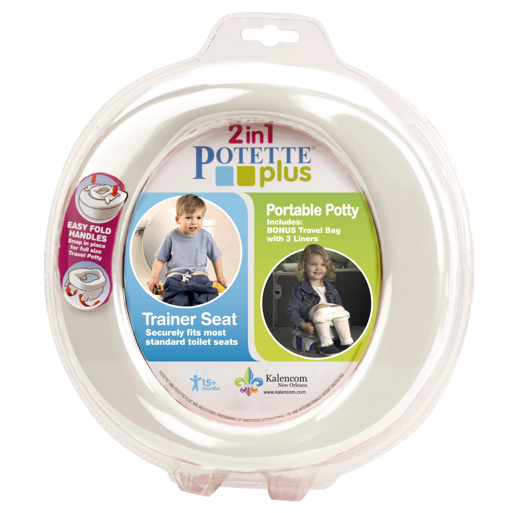 2 IN 1 Potette Plus White w/Gray Legs