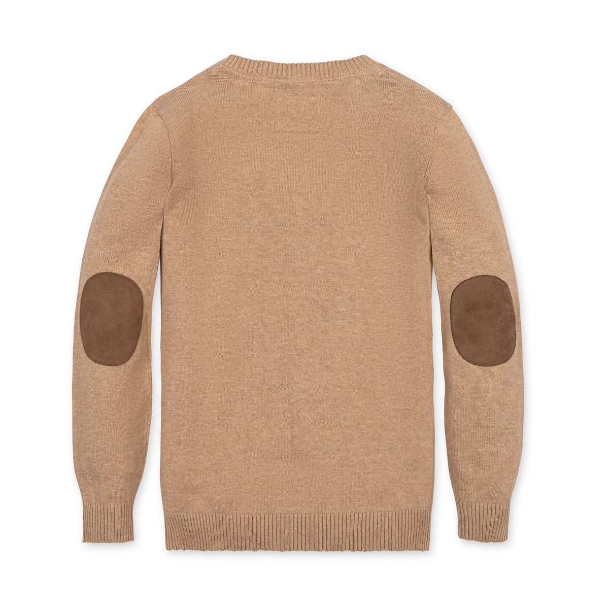 Hope & Henry Boys Organic V-Neck Sweater with Elbow Patches