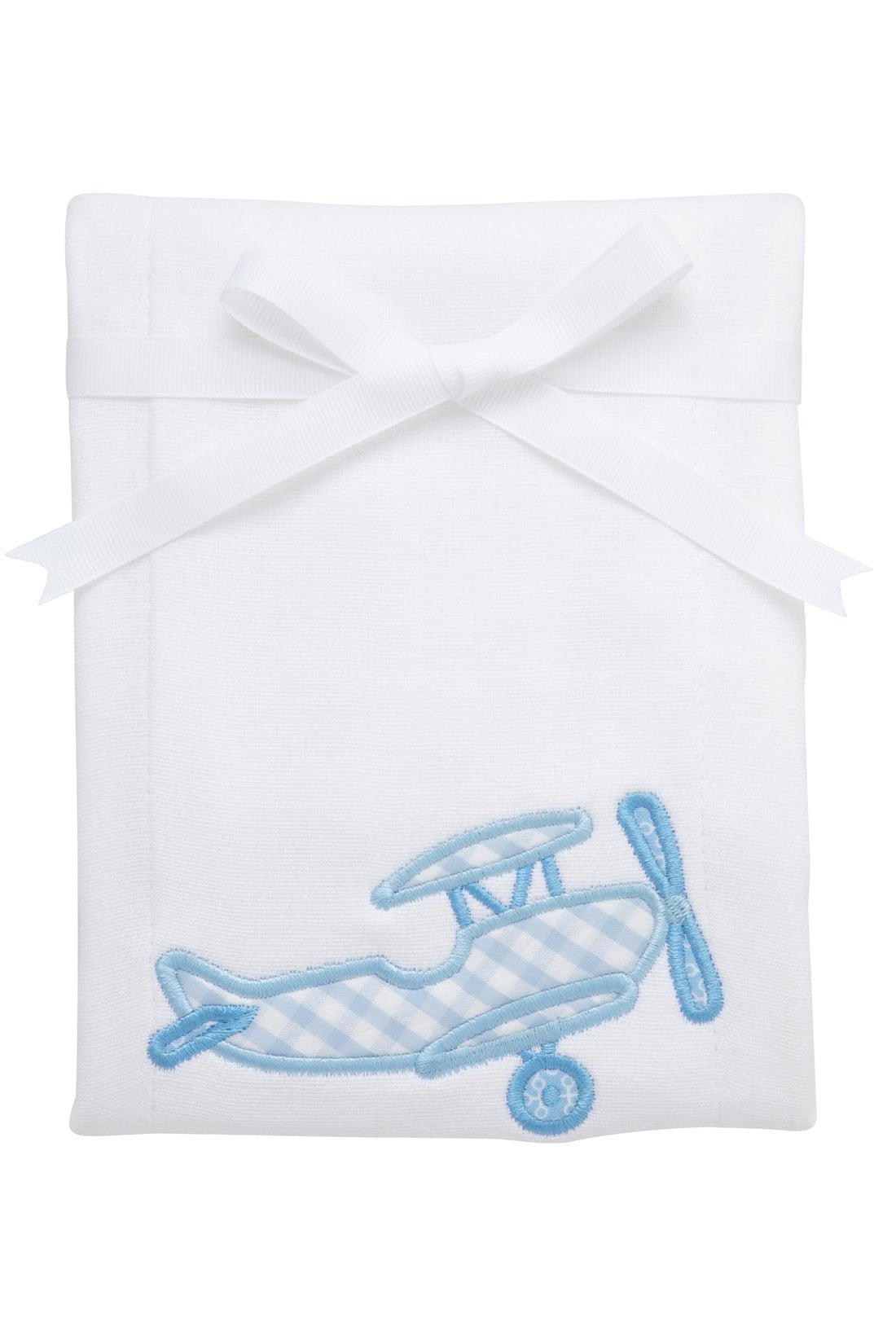 3 Marthas Airplane Applique Burp Pad