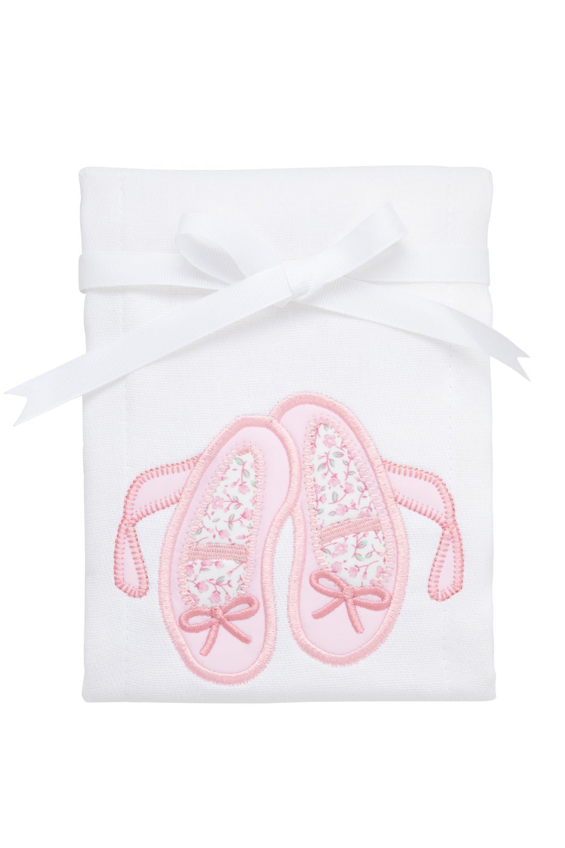 3 Marthas Ballet Shoes Applique Burp Pad