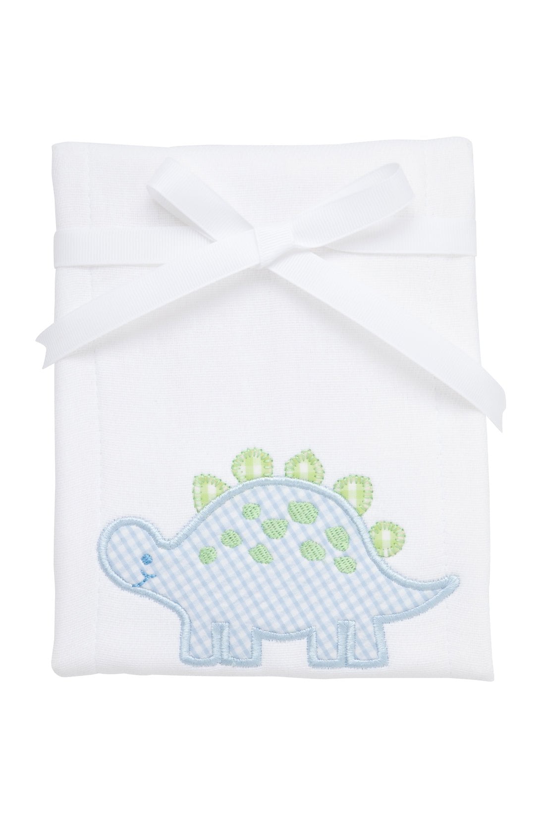 3 Marthas Blue Dino Applique Burp Pad