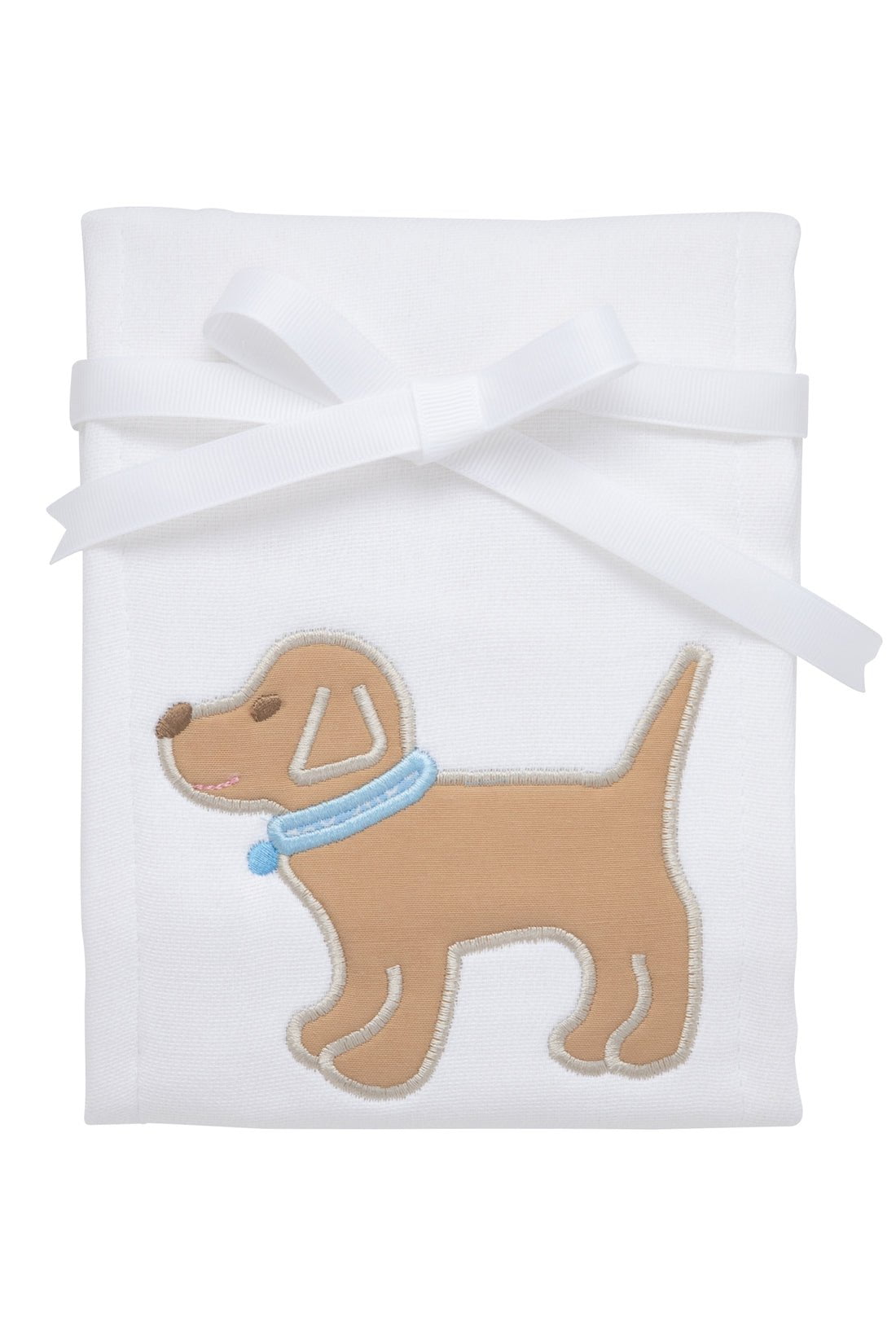 3 Marthas Apparel & Gifts Blue 3 Marthas Lab Puppy Applique Burp Pad