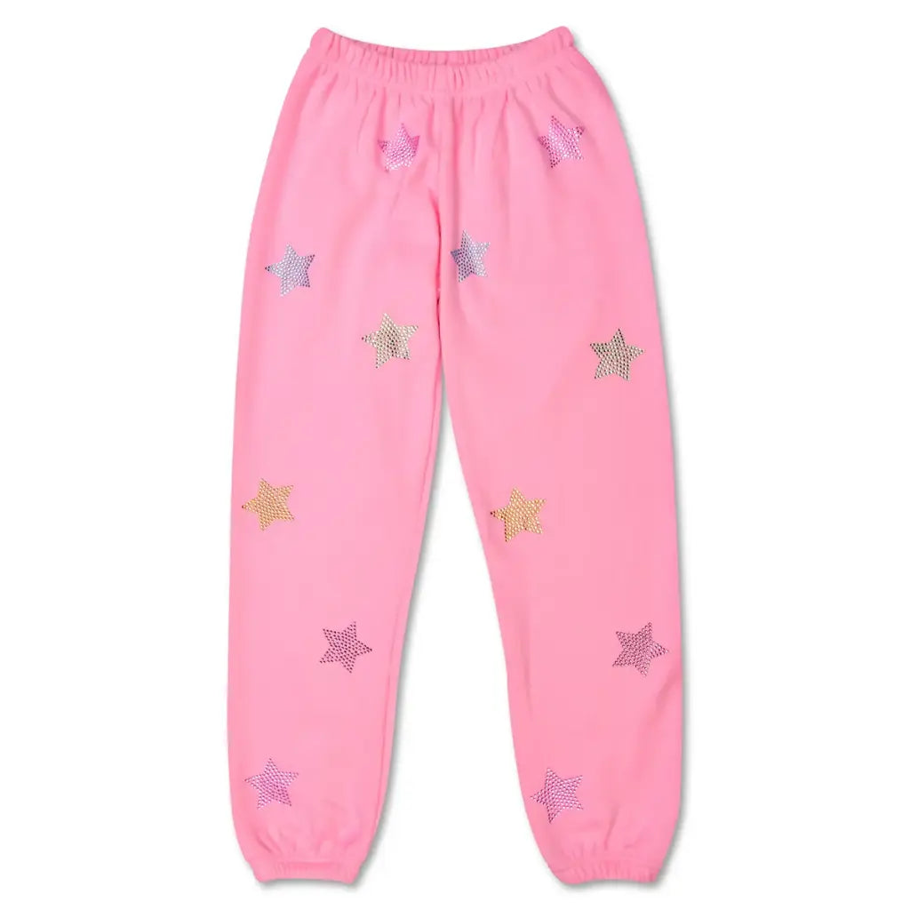 Iscream Girls Sparkling Stars Pink Sweatpants