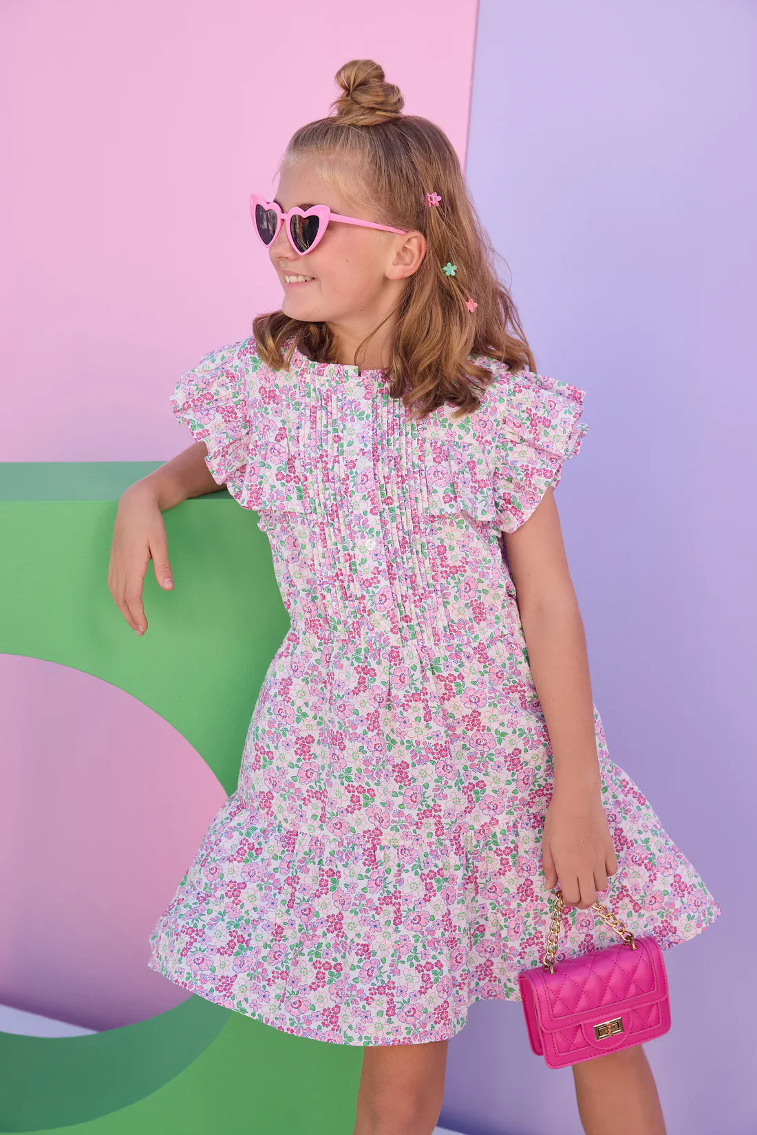 BisbyBisby Girls Rodeo Dress - Pink Bloomsbury BlossomsBabysupermarket