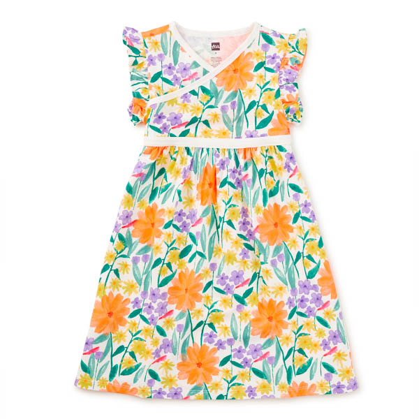 Tea CollectionTea Collection Watercolor Floral Wrap Neck DressBabysupermarket