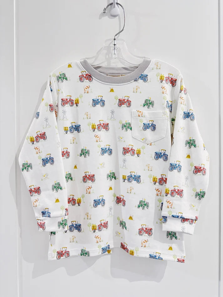 Baby Club Chic Tractor Time Pocket T-Shirt