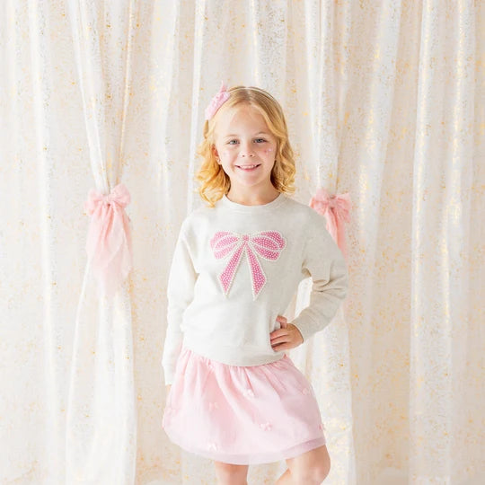 Sweet Wink Blush Bows Tutu Skirt