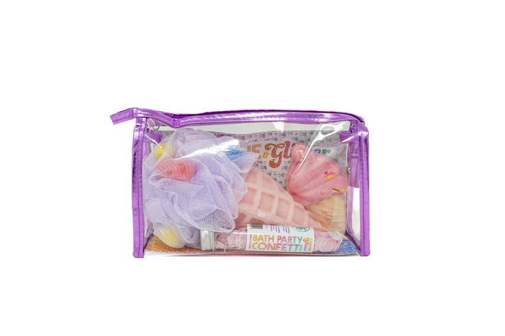 Sunshine & Glitter Purple Ice Cream Party Bath Set