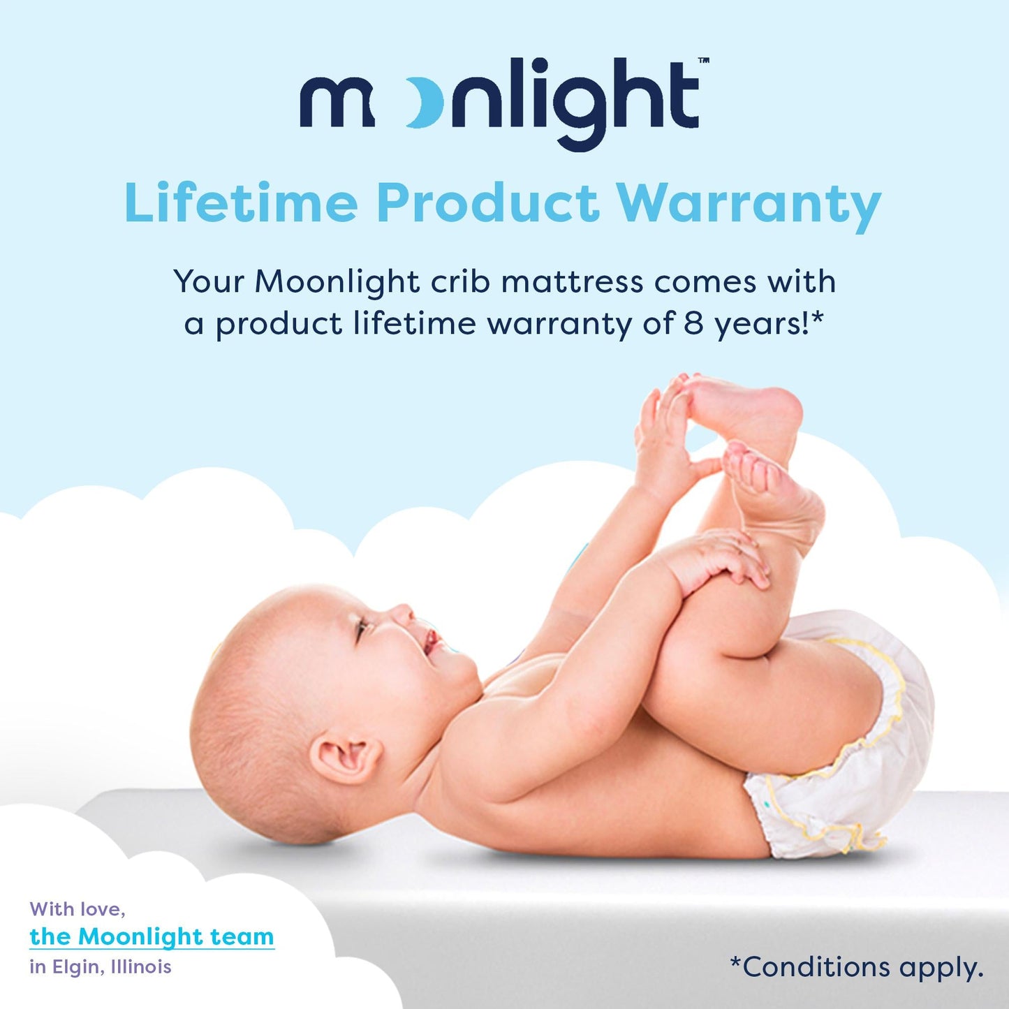 Moonlight SlumberMoonlight Starlight Dream Crib MattressBabysupermarket