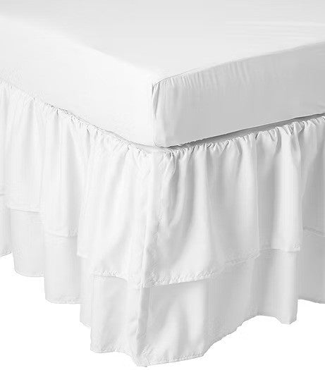 American Baby Company Dust Ruffles White American Baby Double Ruffle Crib Skirt