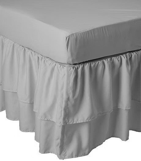 American Baby Company Dust Ruffles Gray American Baby Double Ruffle Crib Skirt