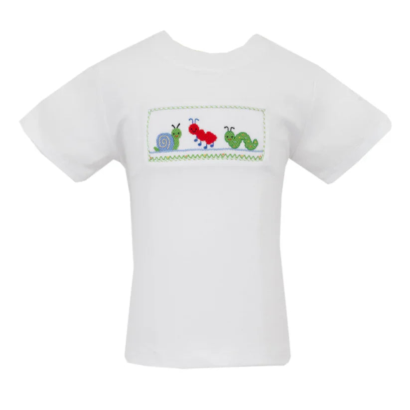 Anavini Apparel White / 12 Mo Anavini Backyard Bugs Boy's White Knit T-Shirt
