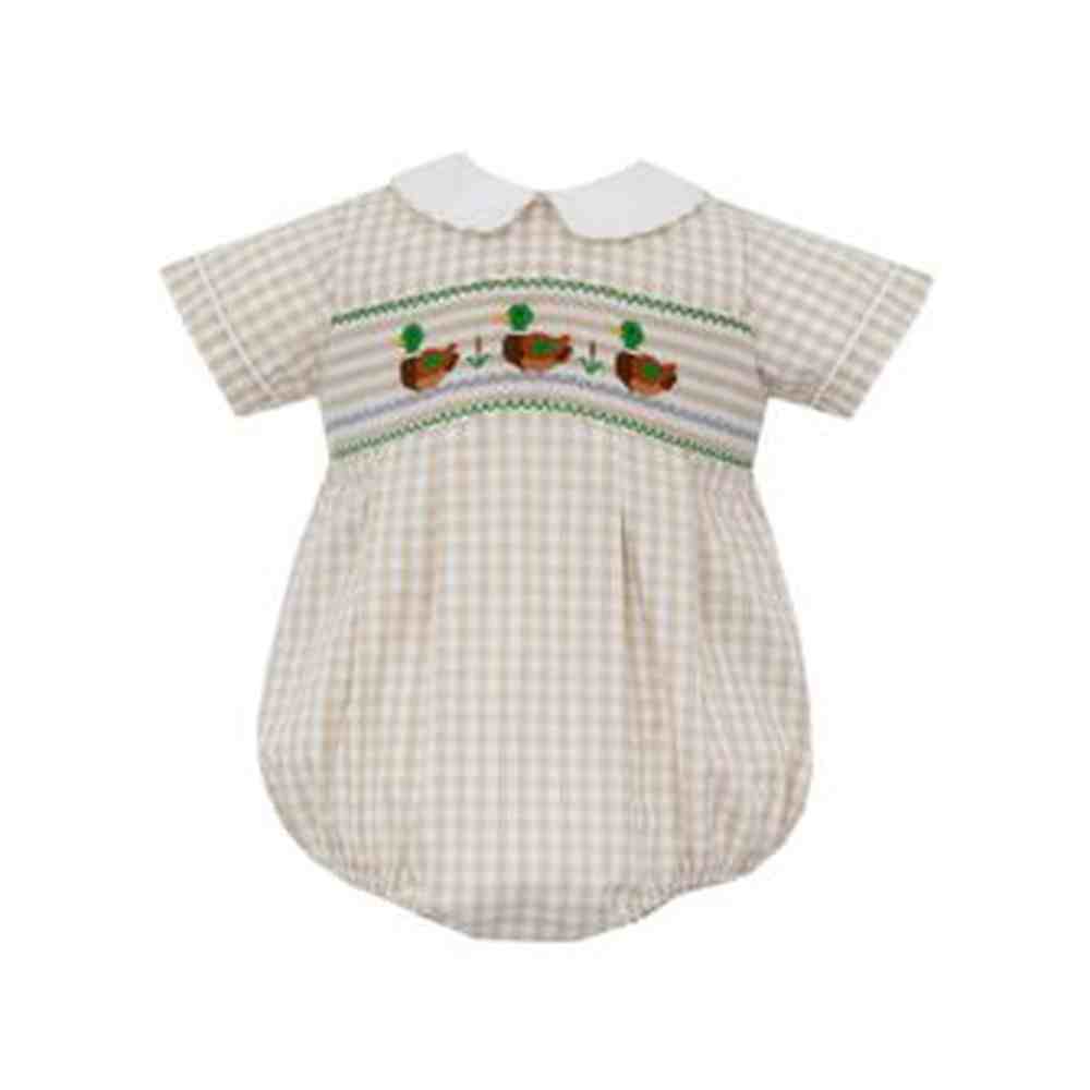 Anavini Boys Mallard Duck Smocked Bubble