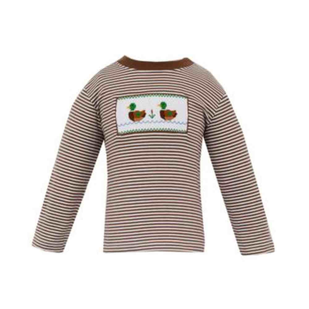 AnaviniAnavini Boys Mallard Duck Smocked T-ShirtBabysupermarket