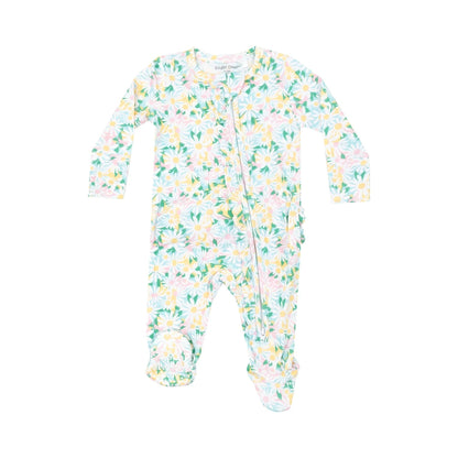 Angel Dear Apparel & Gifts Color Fill Daisies / Newborn Angel Dear Color Fill Daisies Ruffle Zipper Footie