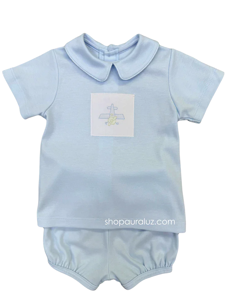AuraluzAuraluz Boys Knit Bloomer Set - AirplaneBabysupermarket