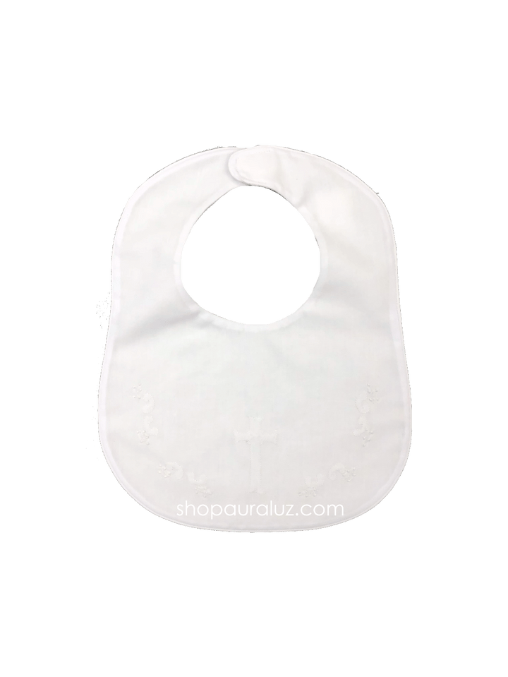 Auraluz Cross Bib w/ White Binding Trim