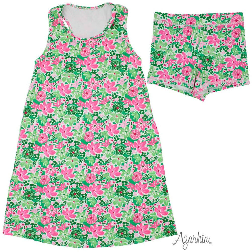 Azarhia Botanical Flowers Izzy Dress & Shorts babysupermarket