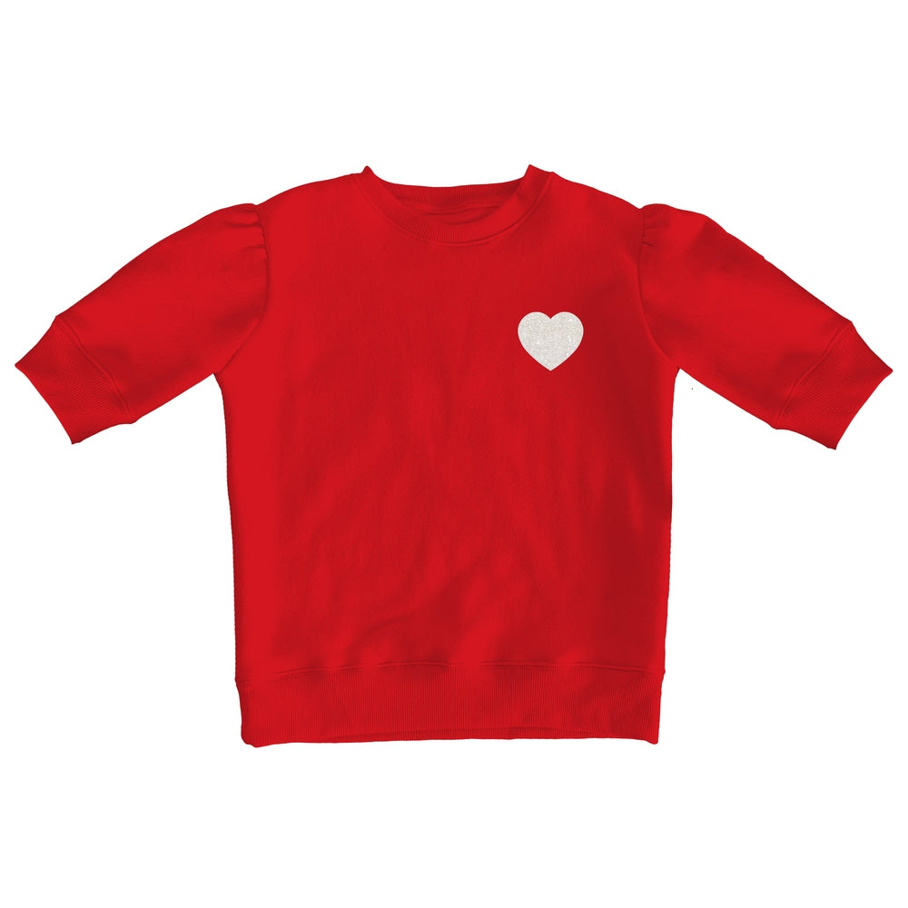 Azarhia LLC Red / 3 Toddler Azarhia Girls Sequin Heart Holly Shirt