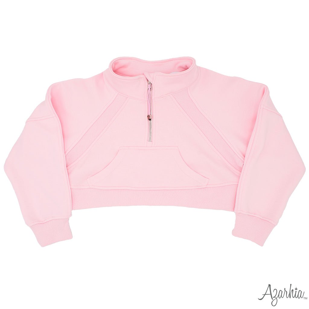 Azarhia LLC Azarhia Oversized Cropped 1/4 Zip Sweatshirt