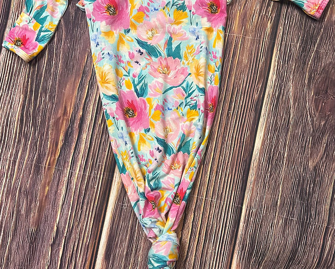 Rockin Royalty Girls Sunlit Poppy Knotted Gown