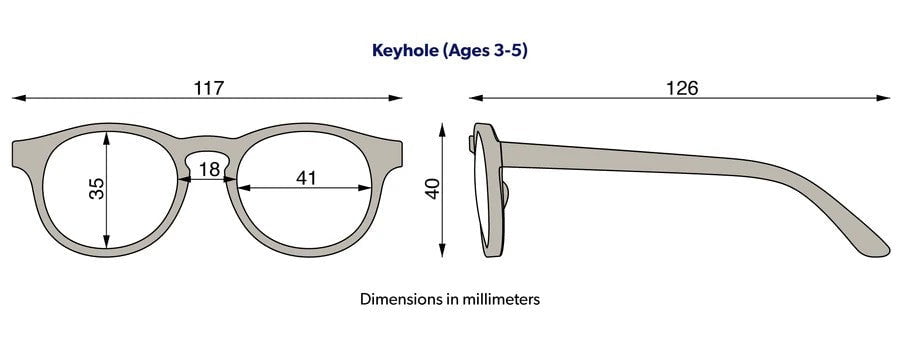 Babiators Apparel & Gifts Babiators Orig. Keyhole: Jet Black | Smoke Lens | 3-5yr