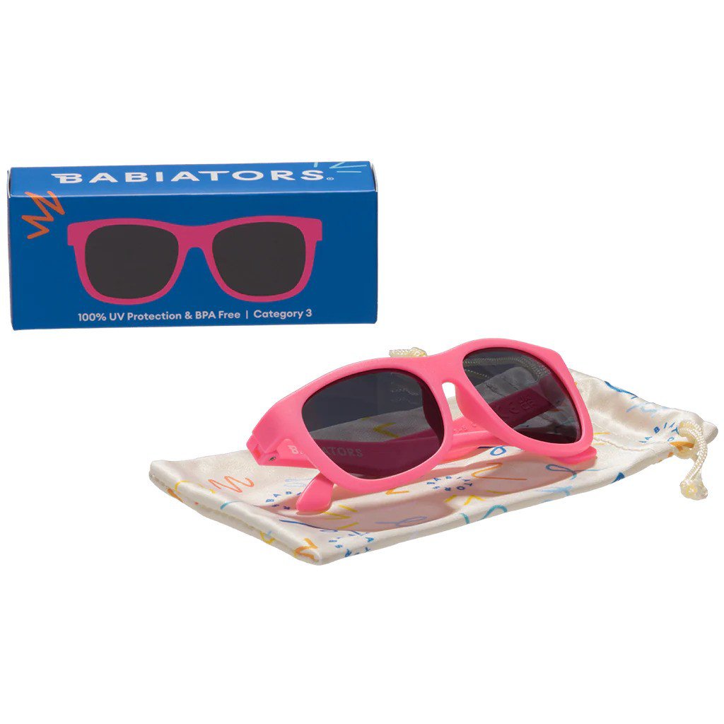Babiators Orig. Navigator: Think Pink! | Smoke Lens | 3-5yr