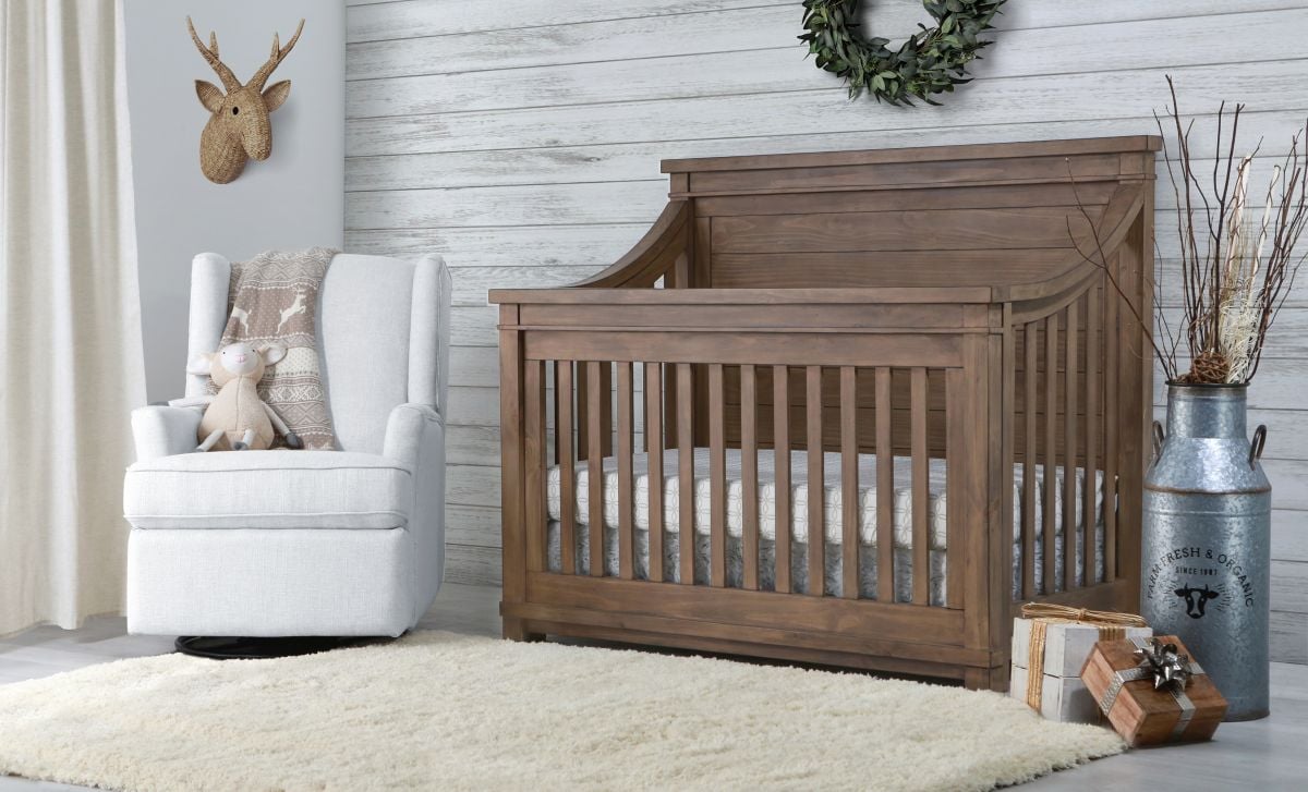Baby Appleseed Rowan Convertible Crib in Sandwash