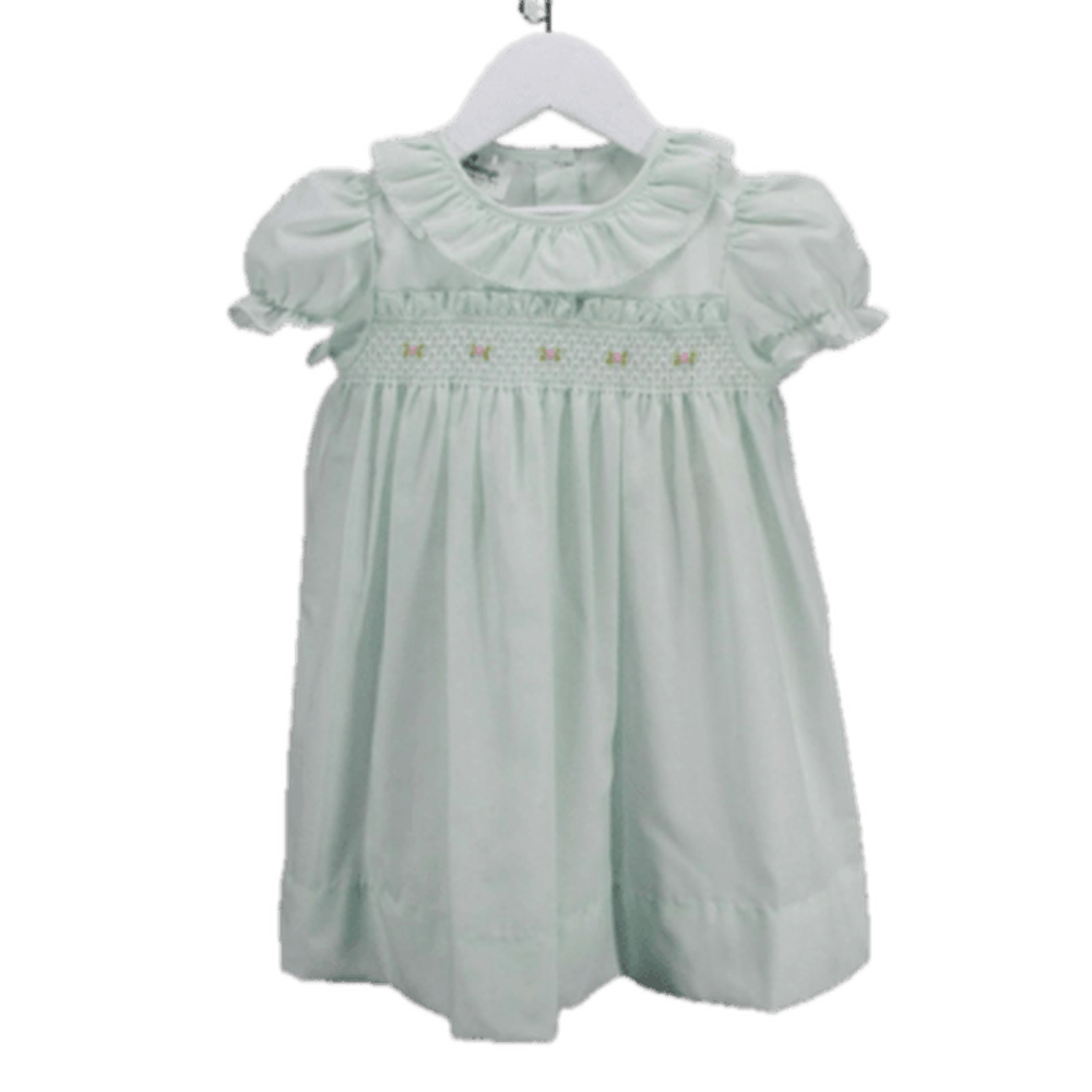 Baby Blessings Green Blossom Garland Claire Dress babysupermarket