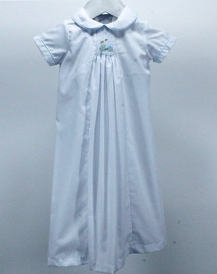 Baby Blessings Apparel & Gifts White / Newborn Baby Blessings White Train Hudson Gown