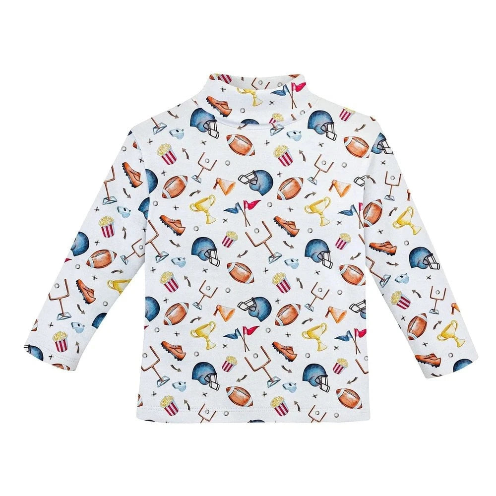 Baby Club Chic Boys Apparel / Shirts / Toddler 2 Toddler / Multi Baby Club Chic American Football Printed Turtleneck