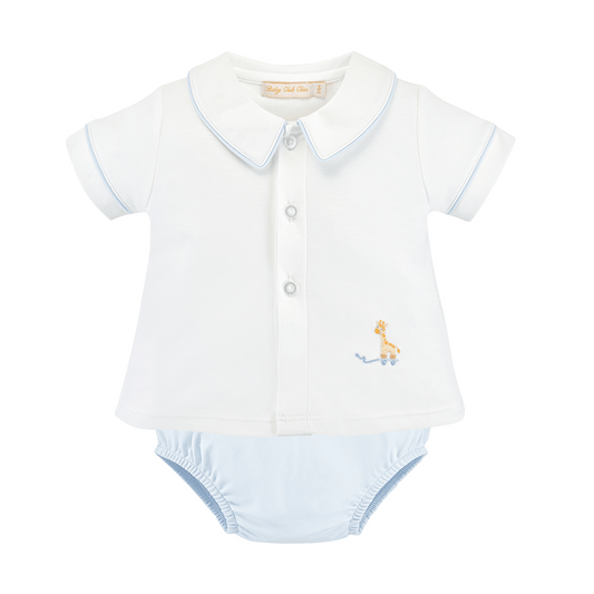 Baby Club Chic Boys Pull Toys Embroidered Diaper Set babysupermarket