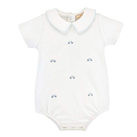Baby Club Chic Boys Scattered Cars Embroidered Bubble
