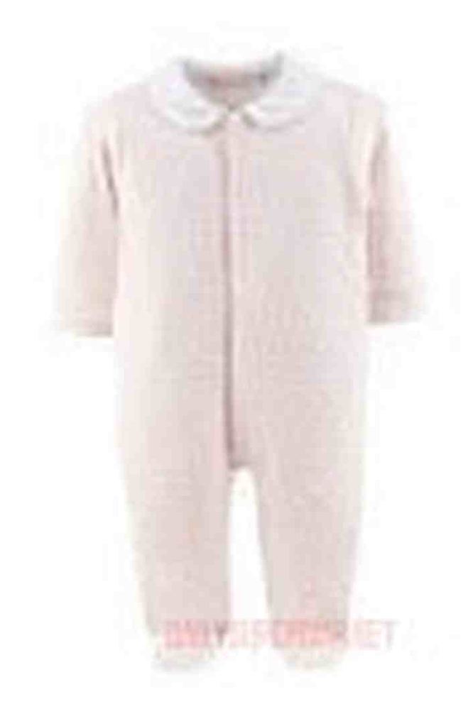 Baby Club ChicBaby Club Chic Girls Hearts Footie with Embroidered CollarBabysupermarket
