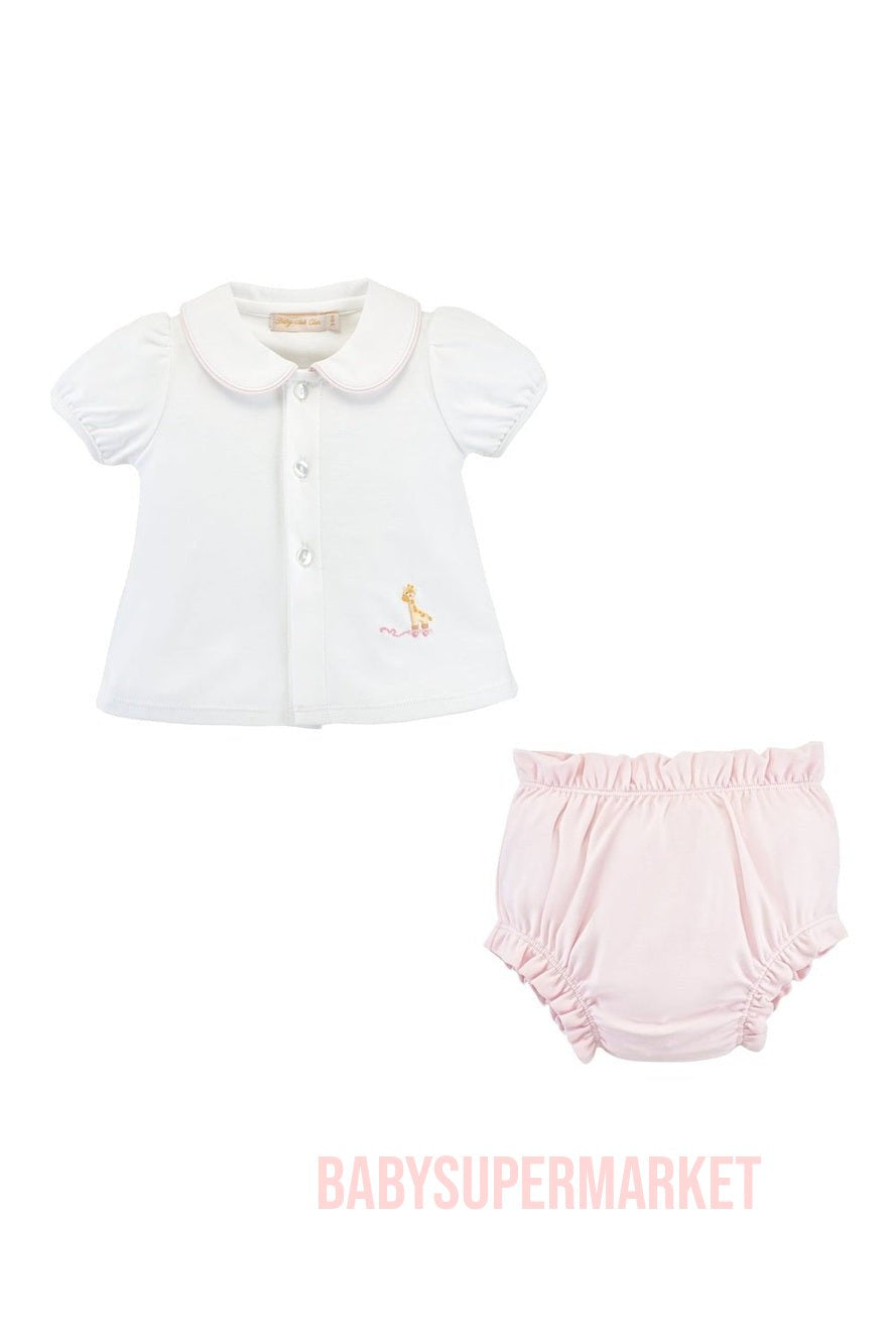 Baby Club Chic Girls Pull Toys Embroidered Diaper Set