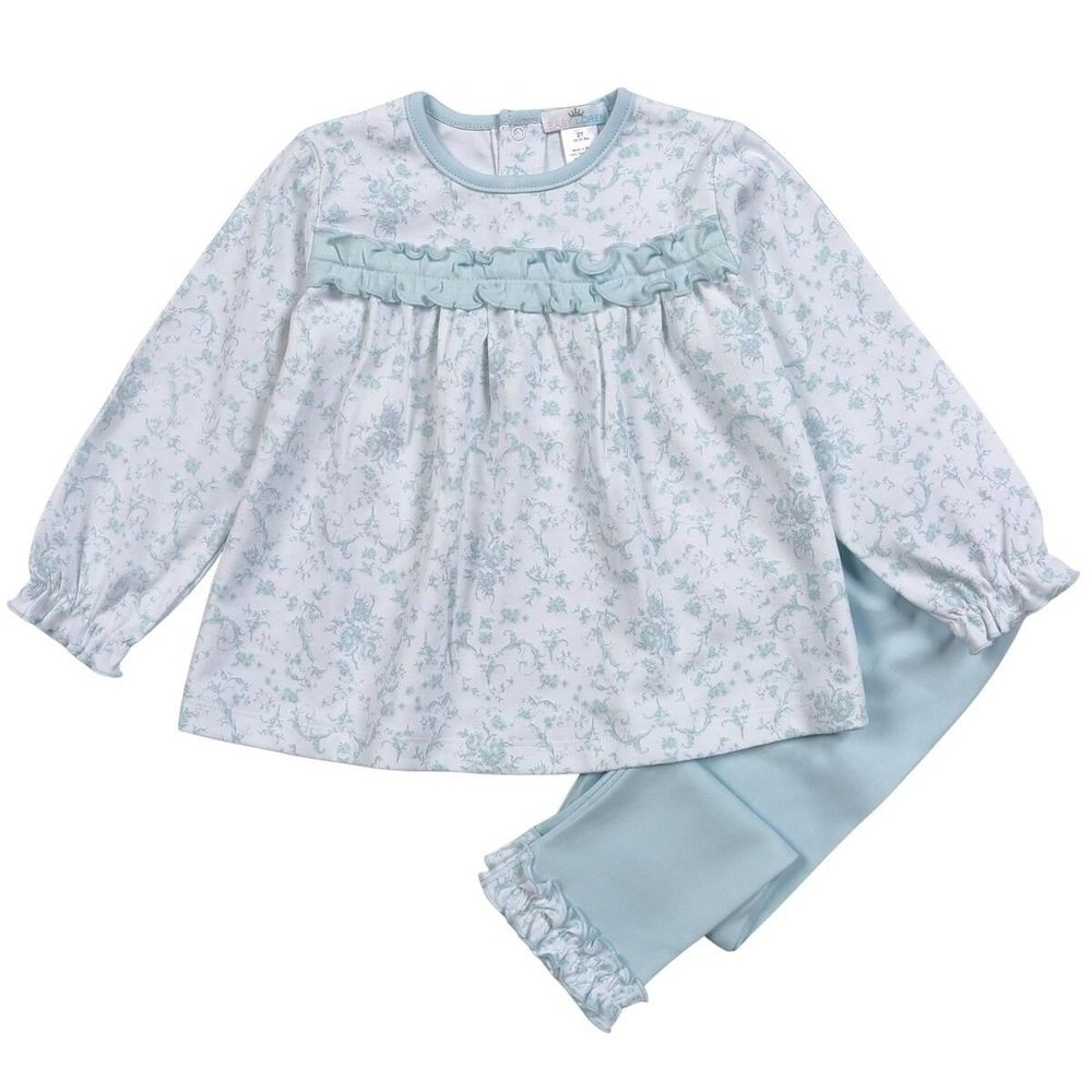 Baby Loren Blair Blue Floral Pant Set