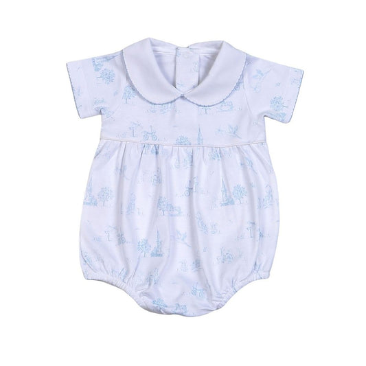Baby Loren Blue Baby Toile Bubble
