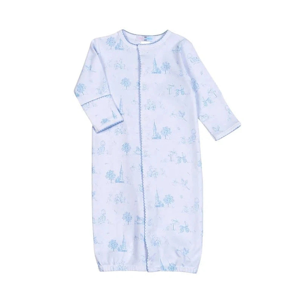 Baby Loren Blue Baby Toile Converter Gown babysupermarket