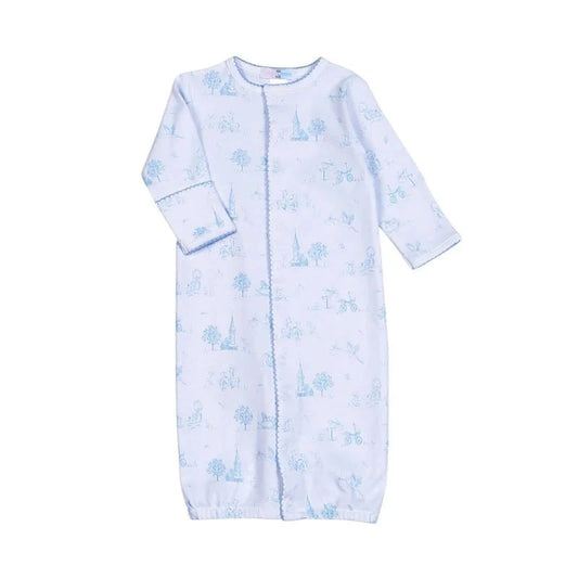 Baby Loren Blue Baby Toile Converter Gown babysupermarket