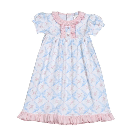 Baby Loren Blue Bows Morning Dress