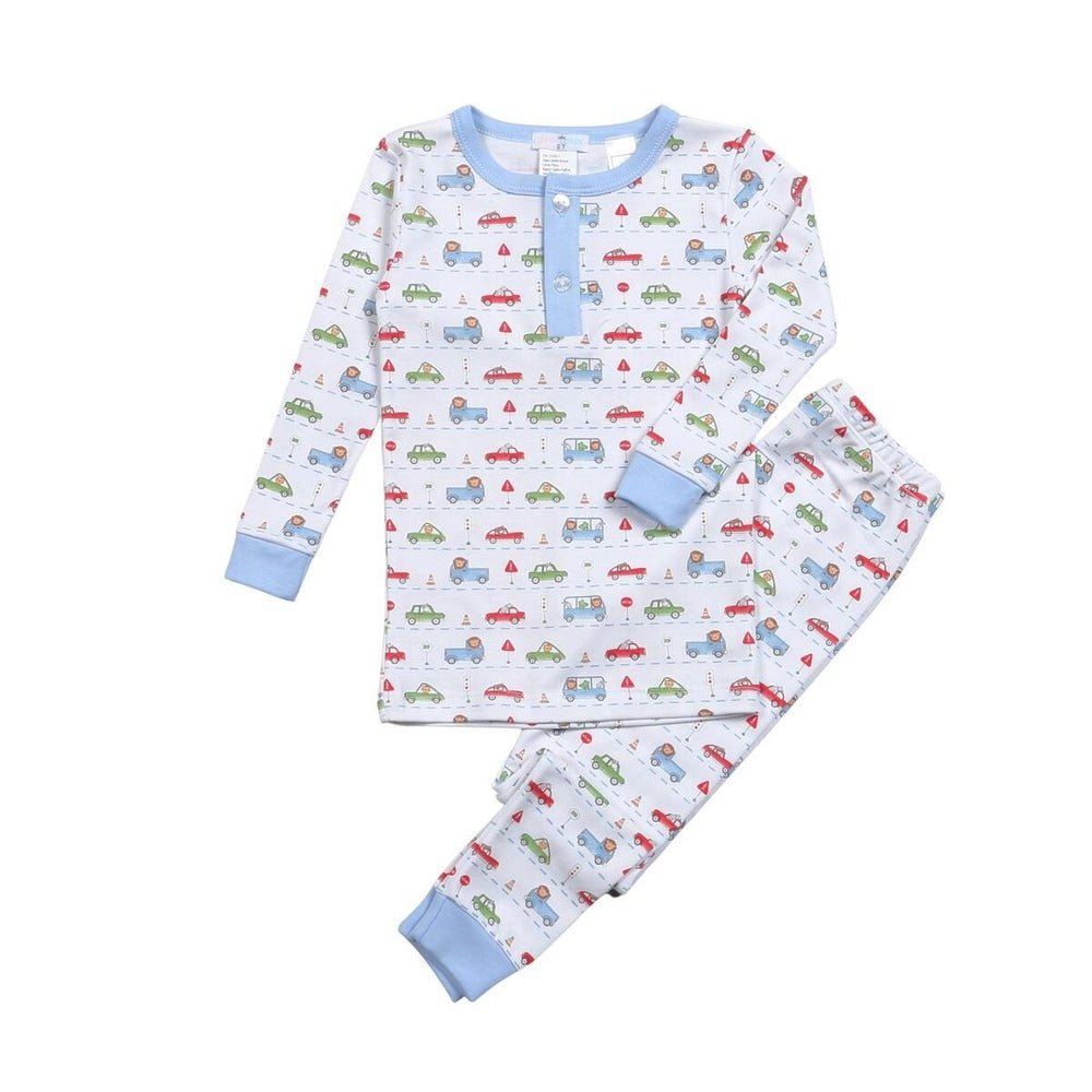 Baby LorenBaby Loren Little Drivers Pima Two Piece LoungewearBabysupermarket