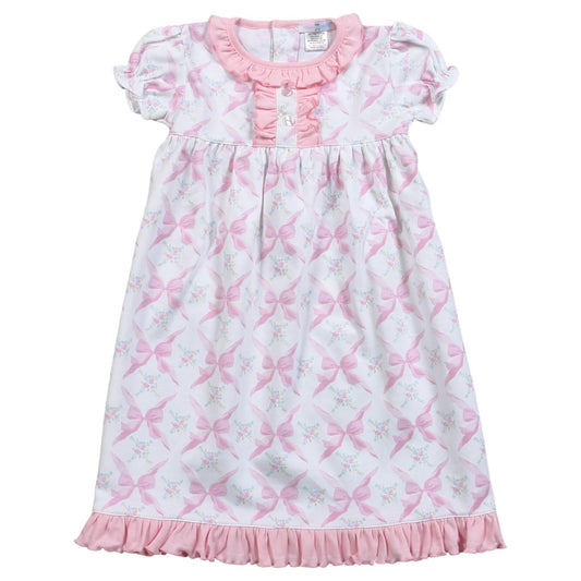 Baby Loren Girls Apparel Pink / 2 Toddler Baby Loren Pink Bows Morning Dress