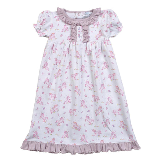 Baby Loren Girls Apparel Pink & Purple / 2 Toddler Baby Loren Unicorns & Butterflies Morning Dress