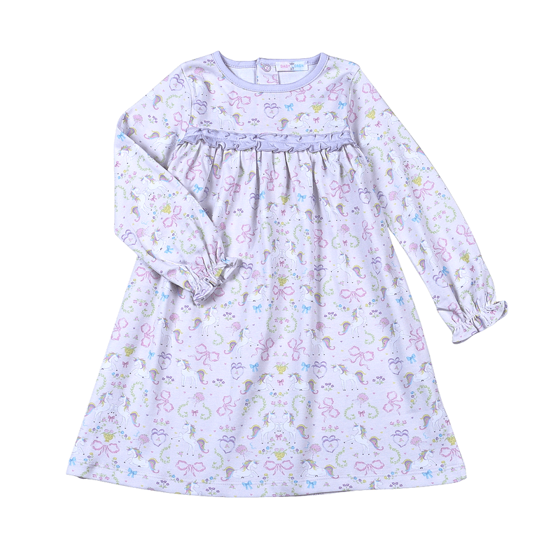 Baby Loren Unicorns Pima Play Dress
